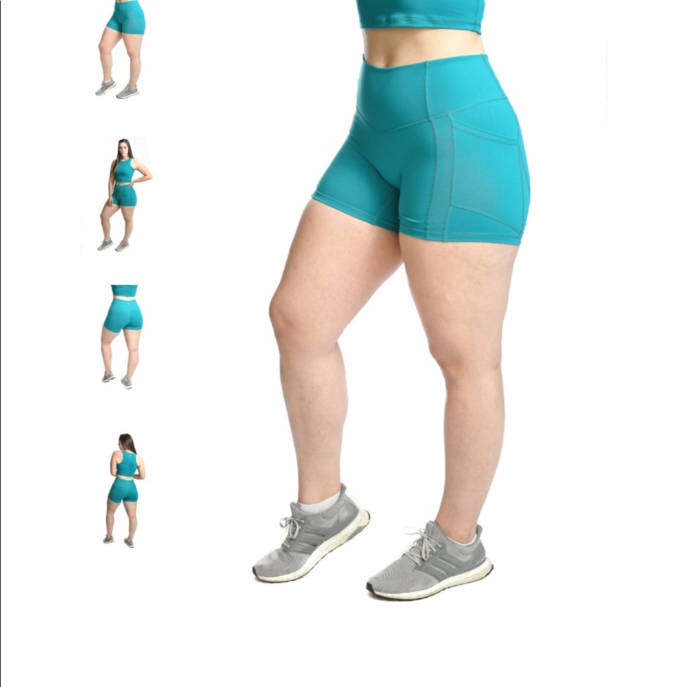 TYC Resilient Heart Booty Shorts - Teal